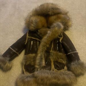 Unisex kids Fur coat